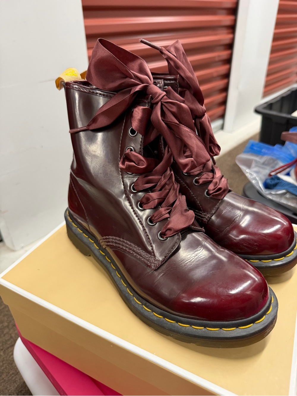 Dr. Martens 1460 Patent Cherry Red Boots